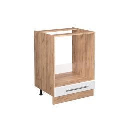 Vicco Herdumbauschrank Fame-Line, Weiß Hochglanz/Goldkraft Eiche, günstig online kaufen