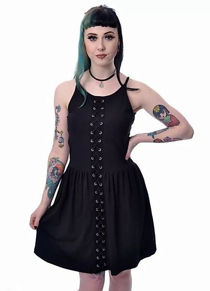 Poizen Industries Minikleid Faye Dress Gothic Schnürung Pentagramm Rückenau günstig online kaufen