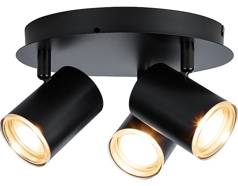 Livarno home Deckenleuchten LIVARNO home LED-Badleuchte IP44 3flammig schwa günstig online kaufen