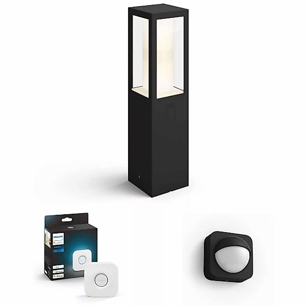 Philips Hue White & Color Ambiance Impress - Wegeleuchte, schwarz 400mm ink günstig online kaufen