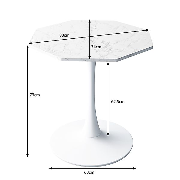 Celya Esstisch 80cm Moderner achteckiger Couchtisch günstig online kaufen