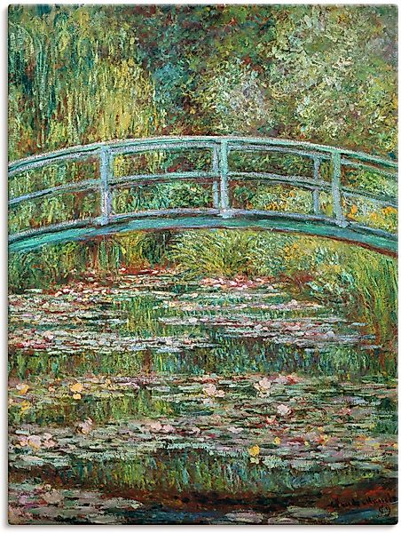 Artland Wandbild "Japanische Brücke. 1899." Gewässer 1 Stk. tlg. als Leinwa günstig online kaufen
