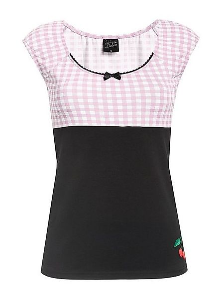 Pussy Deluxe Lightpink Plaid Evie Damen T-Shirt schwarz/lightpink günstig online kaufen