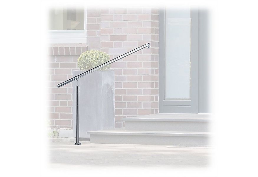 relaxdays Treppengeländer Edelstahl, 150 cm Länge, 0.42 cm Höhe, 1500 mm günstig online kaufen