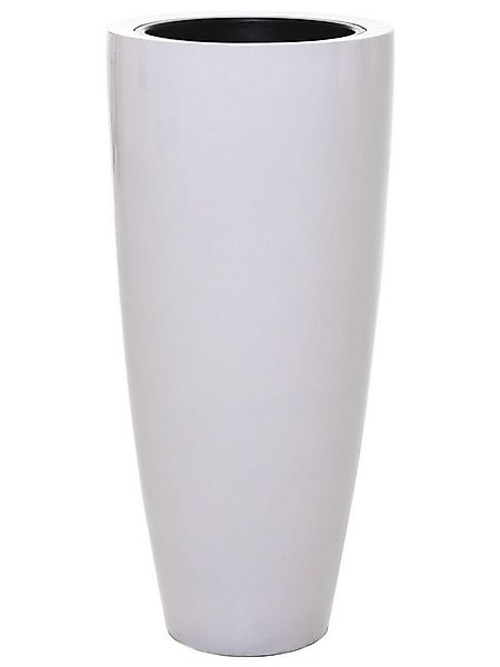 VIVANNO Pflanzkübel Fiberglas CITY Rund - Hochglanzweiß Hochglanz (1 St), 3 günstig online kaufen