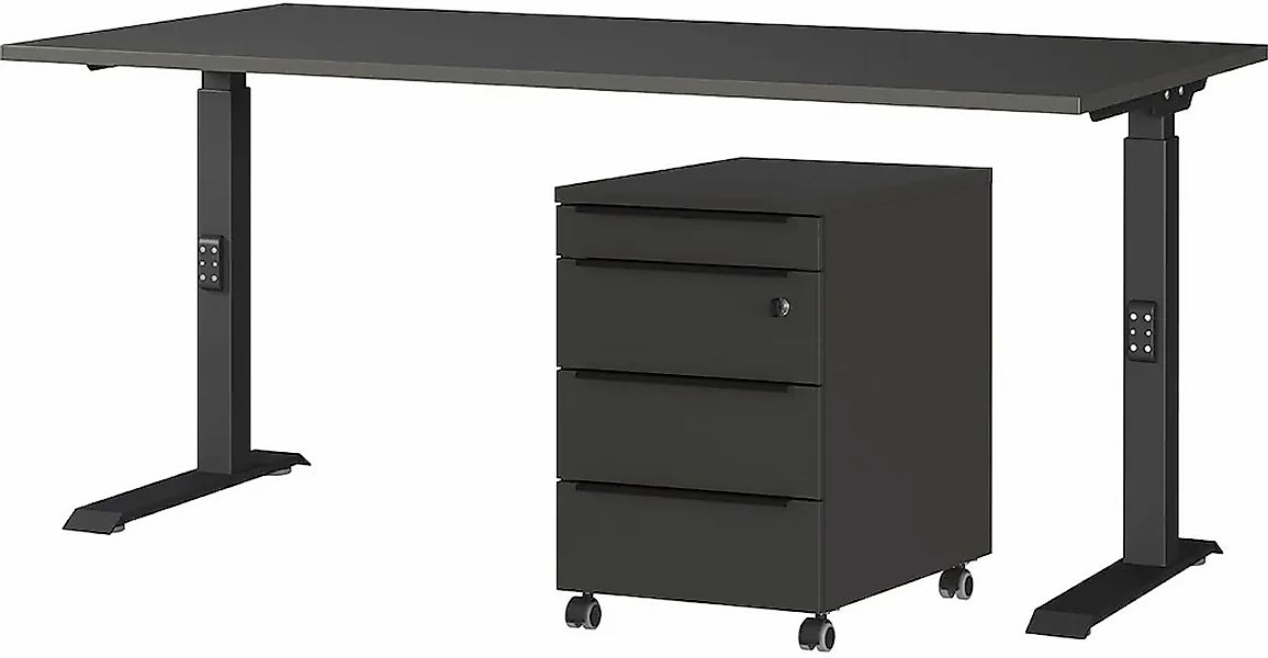 GERMANIA Büromöbel-Set "Mailand" 2 tlg. inkl. Schreibtisch und Rollcontaine günstig online kaufen