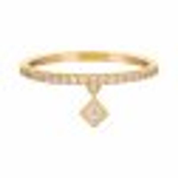 Ring 925 Silber vergoldet mit Anhänger Raute Zirkonia günstig online kaufen