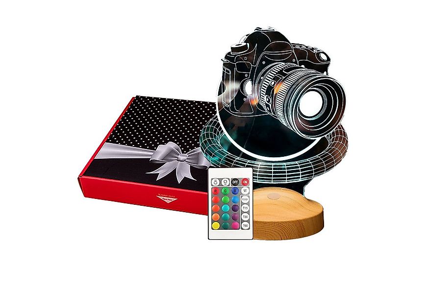 Geschenkelampe LED Nachttischlampe Fotokamera 3D Illusionslampe Nachtlicht günstig online kaufen