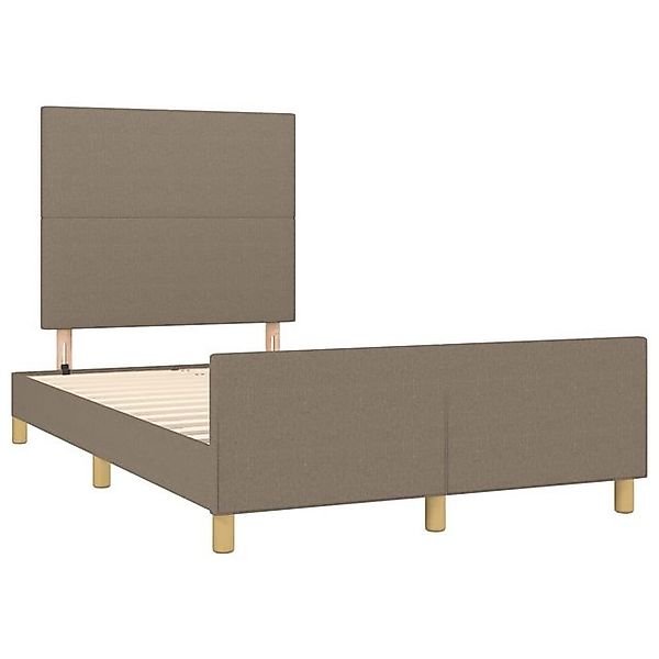 vidaXL Bett Bettgestell ohne Matratze Taupe 120x190 cm Stoff günstig online kaufen