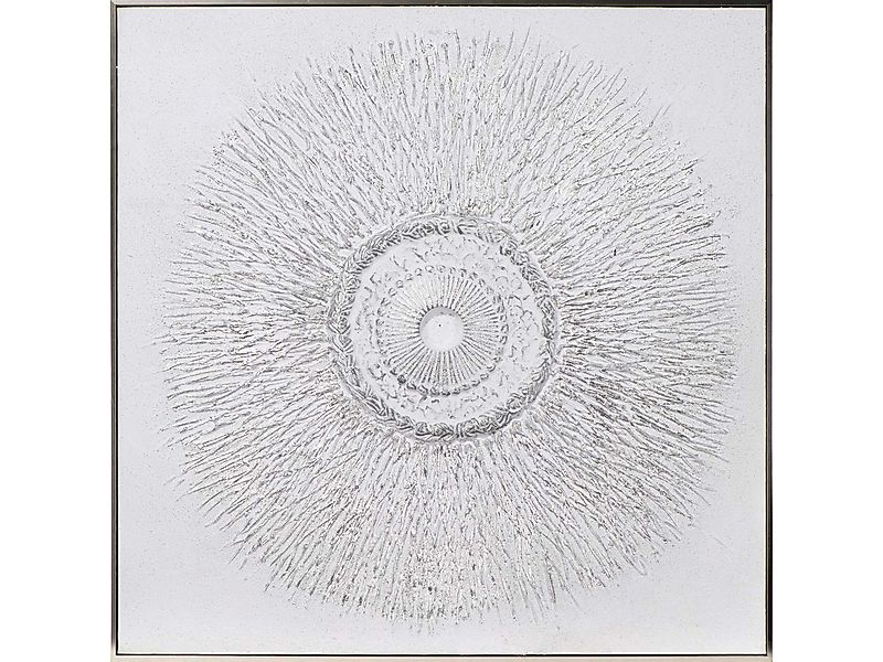 ArtUniverse Gemälde Silver Circle 100x100 cm, Silberstrahlen günstig online kaufen