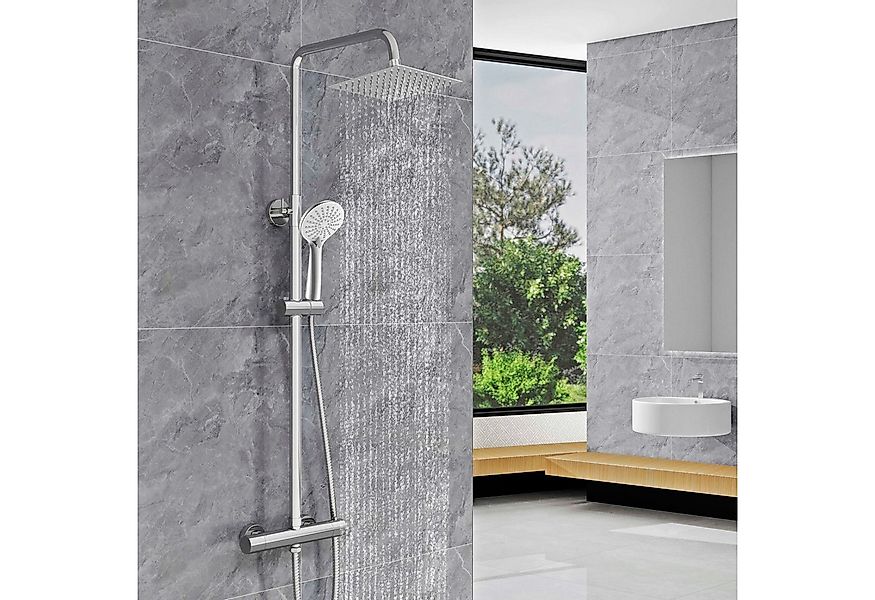 Aica Sanitär Duschsystem Thermostat Duscharmatur Regendusche Duschset mit H günstig online kaufen