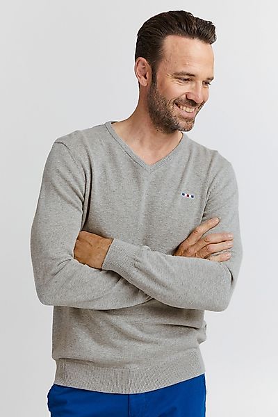 FQ1924 Strickpullover FQFynjard Strickpullover mit V-Ausschnitt günstig online kaufen