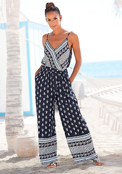 Vivance Overall mit Bordürendruck und Taschen, günstig online kaufen