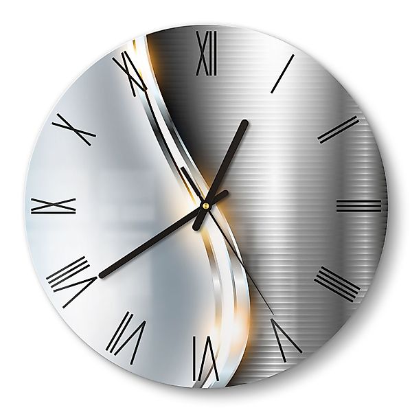DEQORI Wanduhr 'Elegantes Vektordesign' (Glas Glasuhr günstig online kaufen