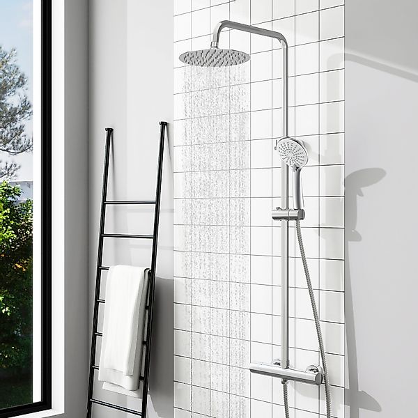 Aica Sanitär Duschsystem Thermostat Duscharmatur Regendusche günstig online kaufen