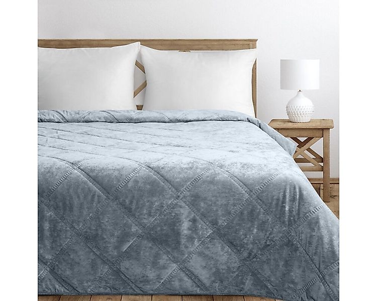 Eurofirany Bettüberwurf Flauschige Samt Tagesdecke 220x240cm, gesteppt, mit günstig online kaufen