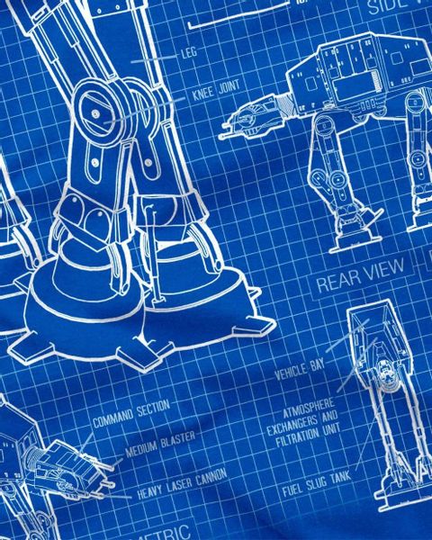style3 T-Shirt AT-AT blaupause walker star günstig online kaufen