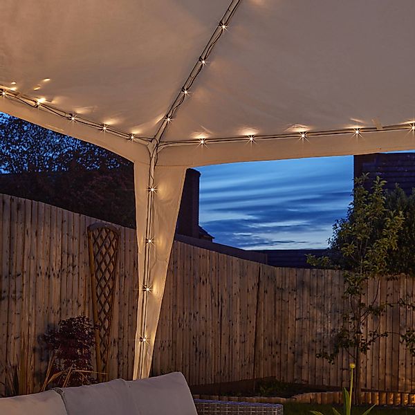 LED-Solar-Lichterkette Gazebo, 140-flammig, IP44 günstig online kaufen