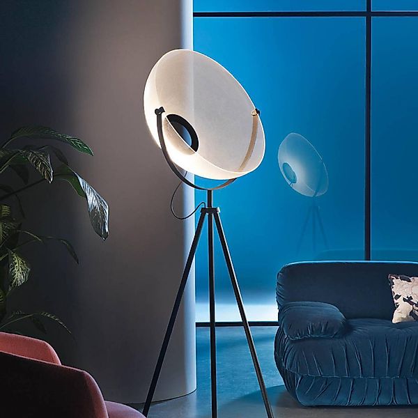 Stilnovo LED-Stehleuchte Demi Moon, schwarz, Höhe 196 cm günstig online kaufen