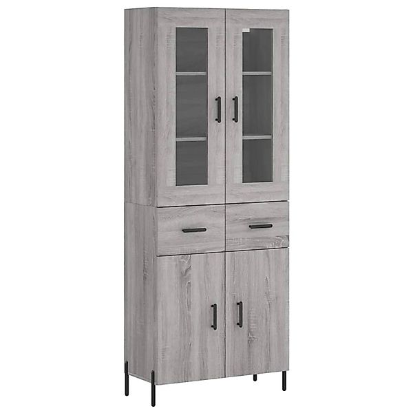 vidaXL Highboard Grau Sonoma 69,5x34x180 cm Holzwerkstoff 3198543 günstig online kaufen