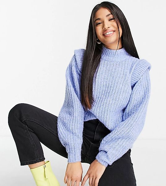 Vero Moda Petite – Hochgeschlossener Pullover mit strukturierten Schultern günstig online kaufen