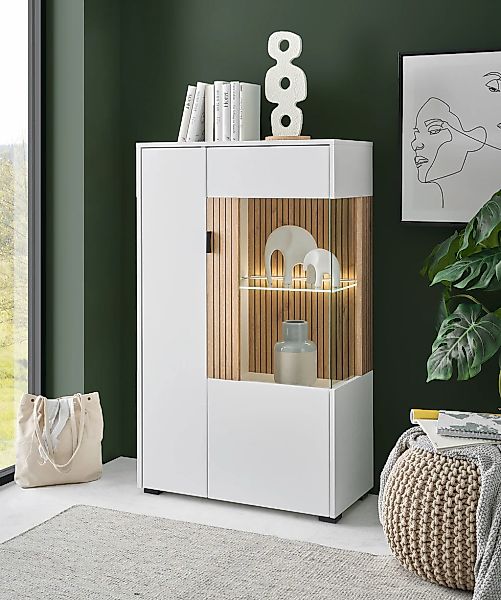 INOSIGN Vitrine "Hudson, Stauraumvitrine", in moderner Trendfarbe, Griffe a günstig online kaufen