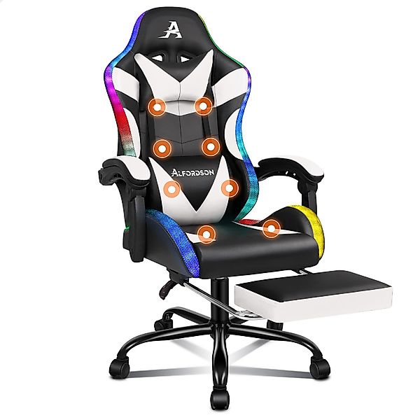 ALFORDSON Gaming-Stuhl Massagestuhl mit LED, ergonomischer günstig online kaufen