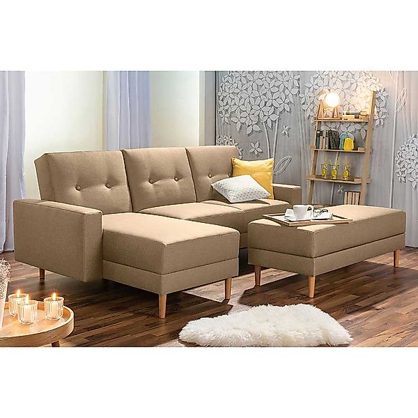 Sofa in Beige Schlaffunktion (zweiteilig) günstig online kaufen