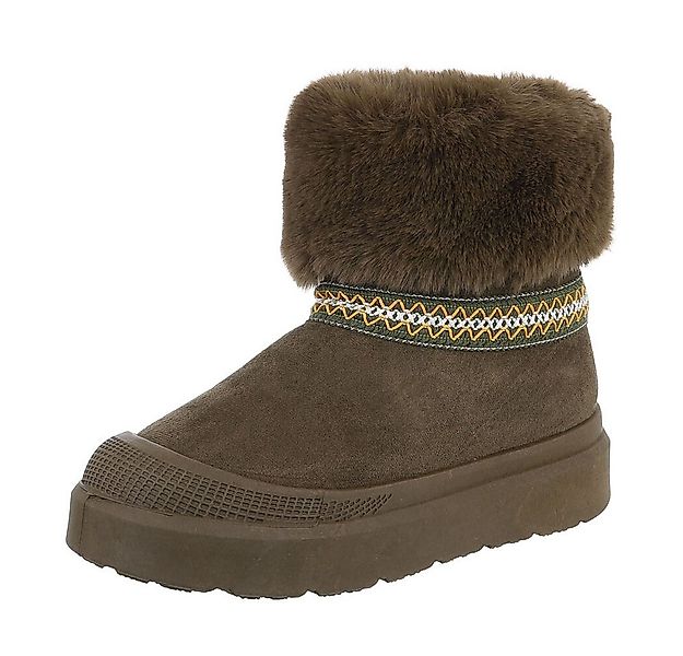 Ital-Design Damen Snowboots Freizeit Snowboots (87531748) Flach Stiefelette günstig online kaufen