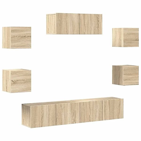 vidaXL 7-Tlg TV-Schrank-Set Sonoma-Eiche Holzwerkstoff 3114512 günstig online kaufen