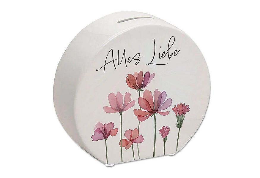 speecheese Spardose Aquarell Blumen Spardose mit Spruch Alles Liebe günstig online kaufen