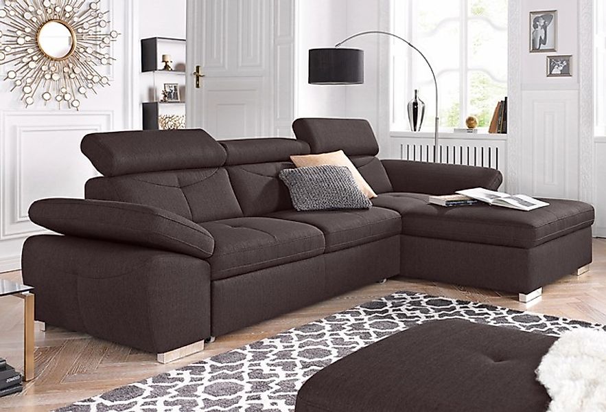 exxpo - sofa fashion Ecksofa »Spring, super bequem, mit Armteil- und Kopfte günstig online kaufen