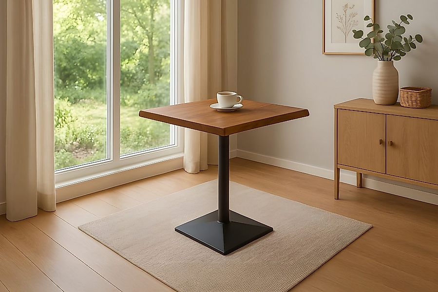 SAM® Baumkantentisch Inge, massive Akazie oder Eiche, Baumkante, Säulengest günstig online kaufen