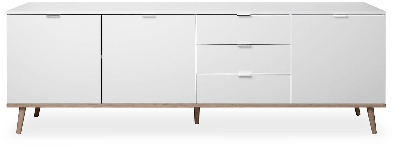 Finori Sideboard, Weiß / Sonoma Eiche B x H x T ca. 200 x 68 x 40 cm günstig online kaufen