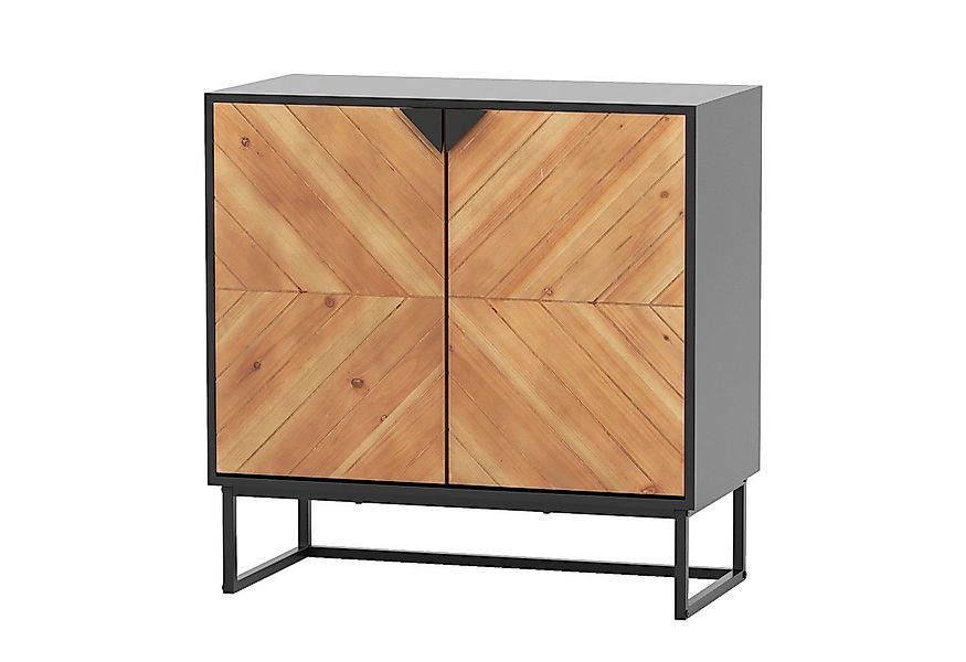 KOMFOTTEU Küchenbuffet Sideboard mit 2 Türen & Metallbeinen, 80 x 40 x 80 c günstig online kaufen