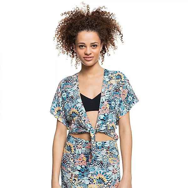 Roxy Marine Bloom Top Kurzarm Hemd XL Powder Puff Flower Party Women günstig online kaufen