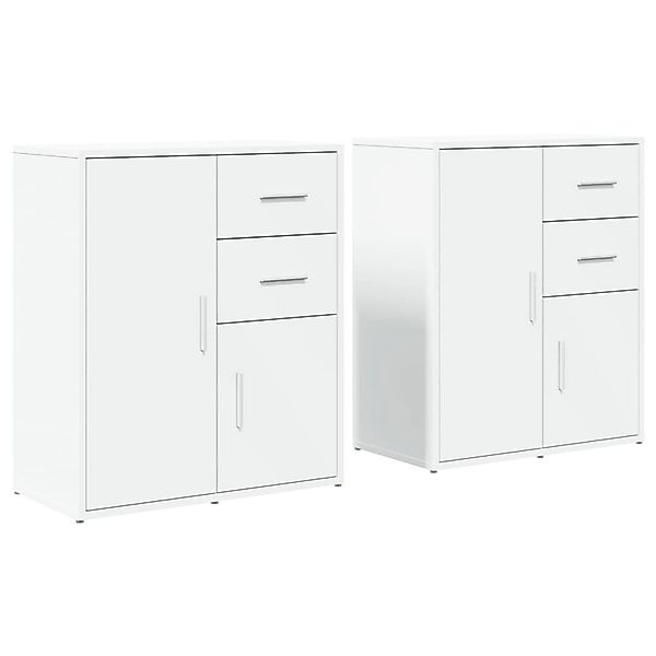 vidaXL Sideboards 2 Stk Weiß 60x31x70 cm Holzwerkstoff 3276560 günstig online kaufen