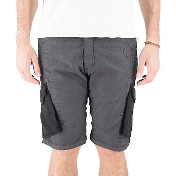 Devid Label  Hosen Culebra  Schwarze Cargo-Bermuda günstig online kaufen