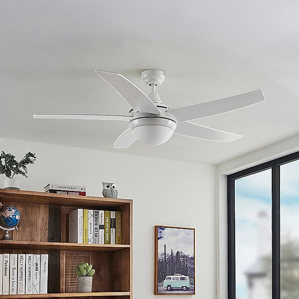 Lindby Deckenventilator mit Licht Auraya, leise, weiß günstig online kaufen