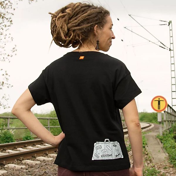 Reisekoffer T-shirt Für Damen In Schwarz günstig online kaufen