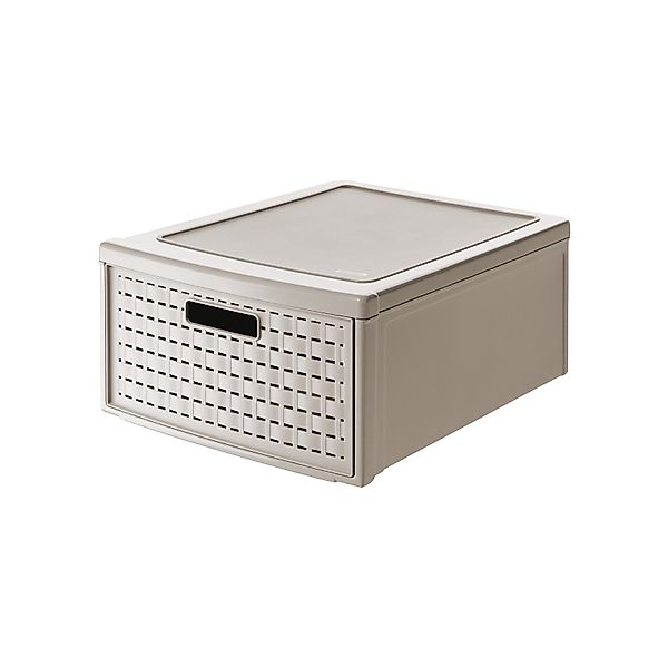 ROTHO Aufbewahrungsbox Country Schubladenbox mit 19.2l Schub in Rattan-Opti günstig online kaufen