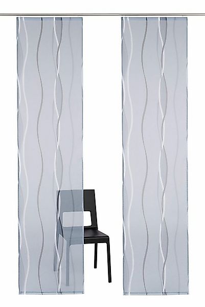 my home Schiebegardine Dimona (2 St), Klettschiene, transparent, Voile, 2-e günstig online kaufen