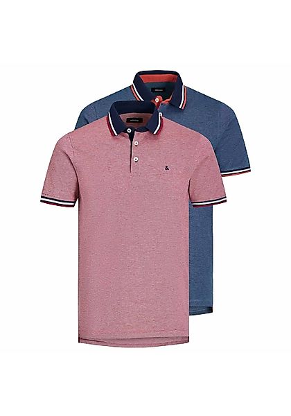 Jack & Jones Herren Poloshirt JJEPAULOS - 2er Pack - Slim Fit günstig online kaufen