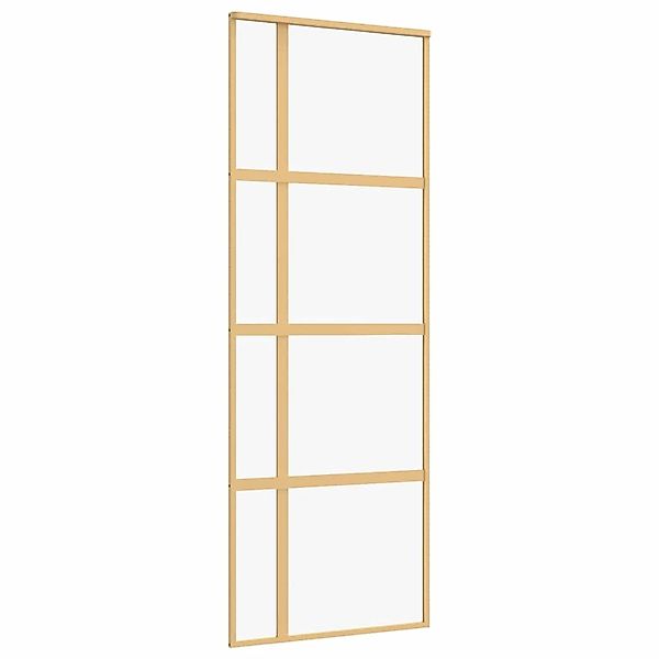vidaXL Schiebetür Golden 76x205 cm ESG-Klarglas und Aluminium 155190 günstig online kaufen