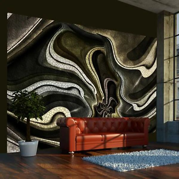 artgeist Fototapete Green and brown textured fractal mehrfarbig Gr. 400 x 3 günstig online kaufen