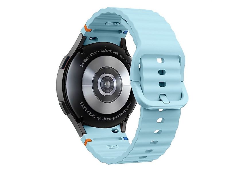 Wigento Smartwatch-Armband Für Samsung Galaxy Watch 7 44 / 40mm Silikon Wel günstig online kaufen