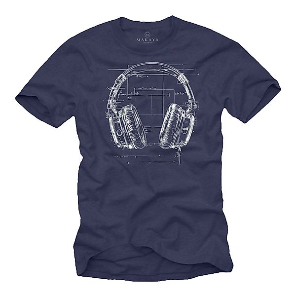 MAKAYA T-Shirt mit Kopfhörer Aufdruck für günstig online kaufen