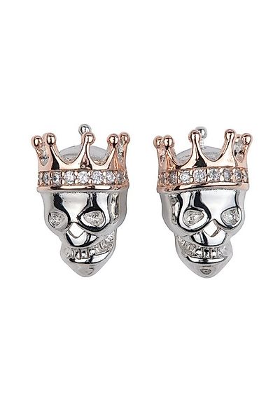 SCHEPPE SCHMUCK Ohrstecker-Set Skull Totenkopf - 925 Sterling Silber - gold günstig online kaufen