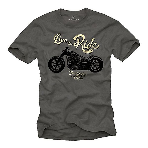 MAKAYA T-Shirt Herren Modische Kleidung Bikershirt Motorrad Geschenke für M günstig online kaufen