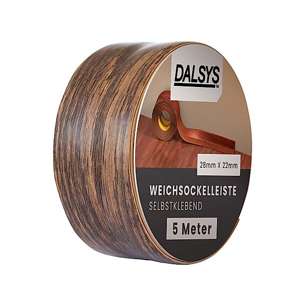 Dalsys Weichsockelleiste Selbstklebend 5m Kastanie Fußbodenleiste günstig online kaufen